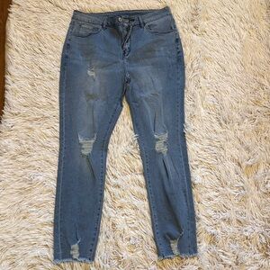 Amazon Women's Distressed Blue Skinny Jeans